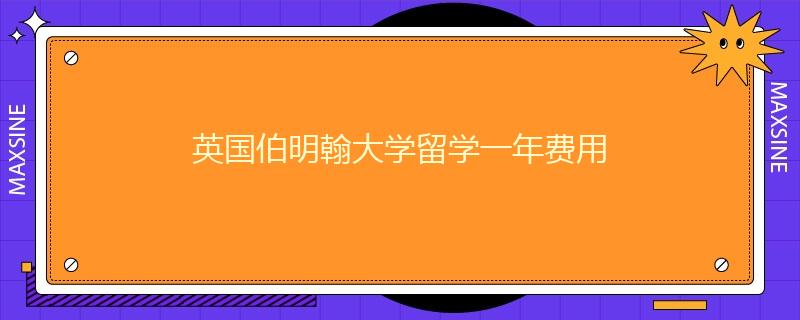 英国伯明翰大学留学一年费用